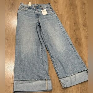 AE 77 Premium cuffed wide leg denim